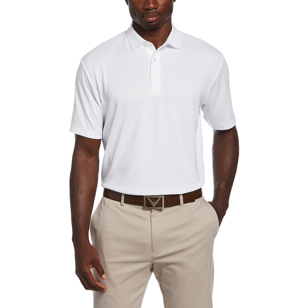 Callaway Men's White Micro Texture Polo