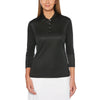 Callaway Women's Black 3/4 Sleeve Jersey Polo