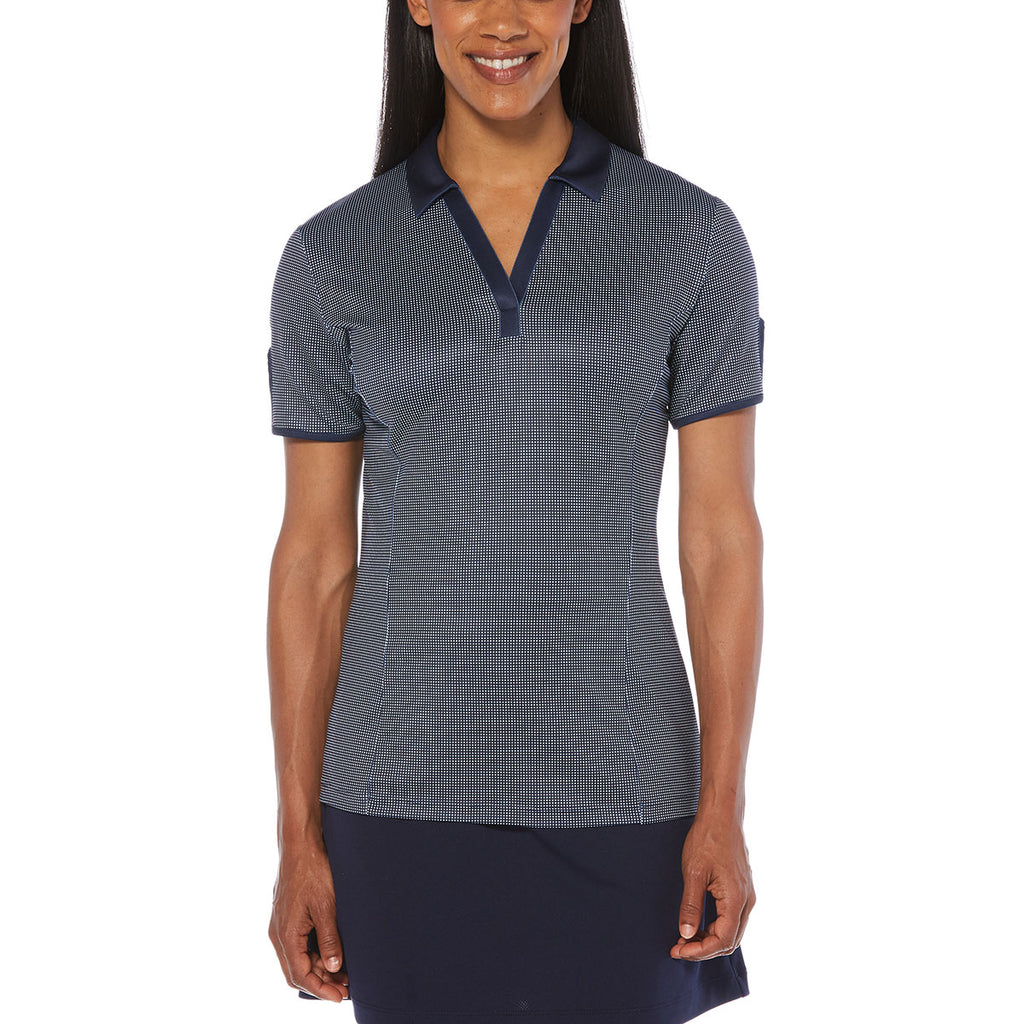 Callaway Women's Peacoat Navy Gingham Polo