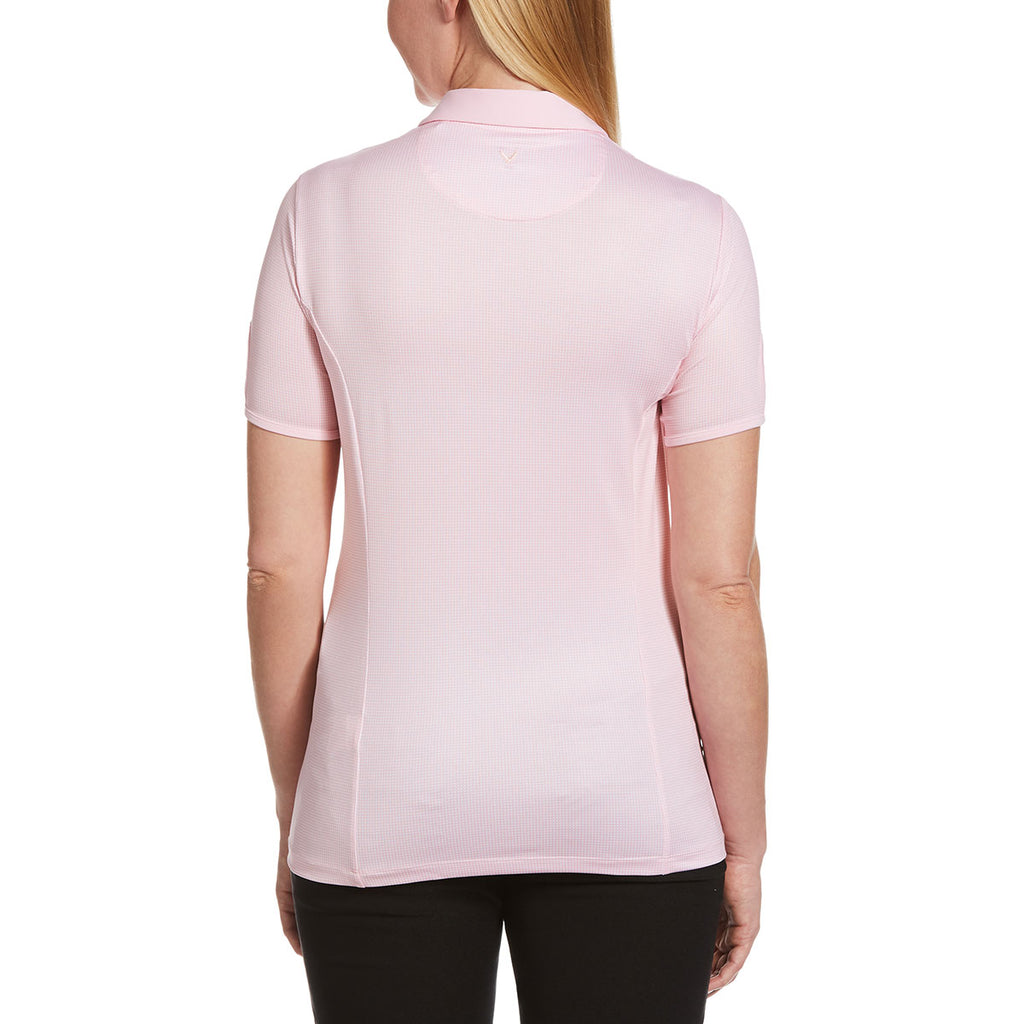 Callaway Women's Orchid Pink Gingham Polo