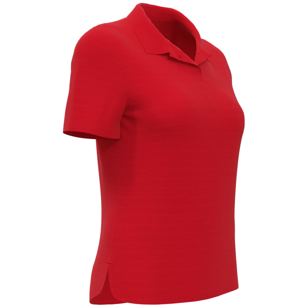 Callaway Women's Salsa Red Eco Horizontal Textured Polo