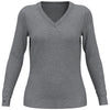 Callaway Women's Steel Heather Merino Wool Blend V-Neck Sweater