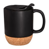 Jetline Black 14 oz. Ceramic Mug with Cork Base
