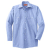 Red Kap Men's Tall Blue/White Long Sleeve Striped Industrial Work Shirt