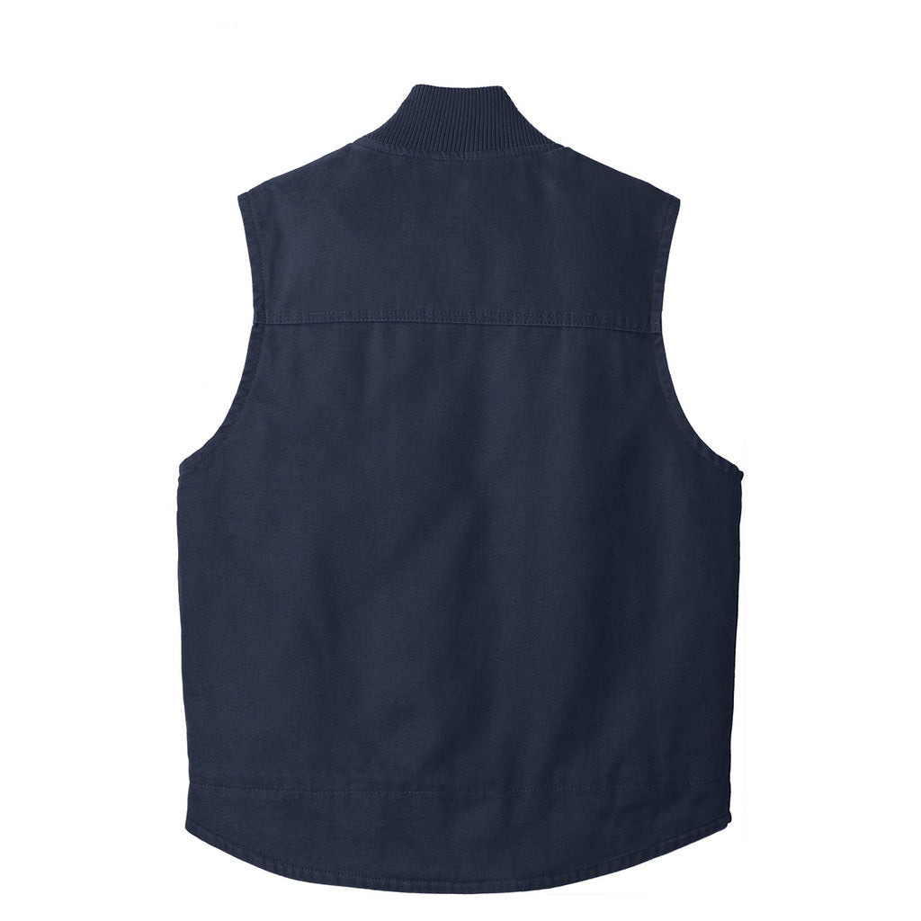 CornerStone Men's Navy Washed Duck Cloth Vest