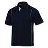 BAW Men's Navy/White Color Rib Shoulder Cool Tek Polo