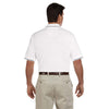 Devon & Jones Men's White/Navy Pima Pique Short-Sleeve Tipped Polo