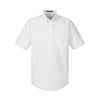 Devon & Jones Men's White Crown Collection Solid Broadcloth Short-Sleeve Shirt