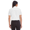 Devon & Jones Women's White Crown Collection Solid Broadcloth Short-Sleeve Shirt