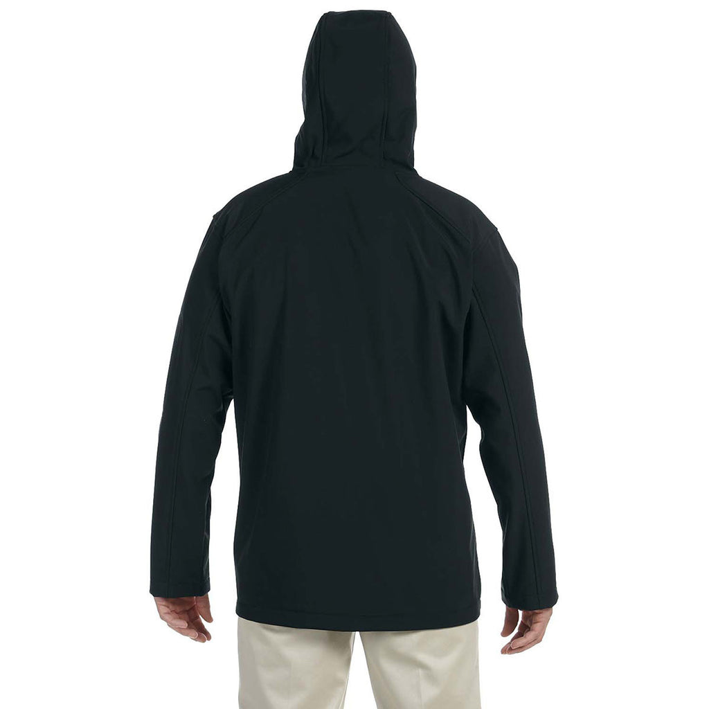 Devon & Jones Men's Black Soft Shell Hooded Jacket
