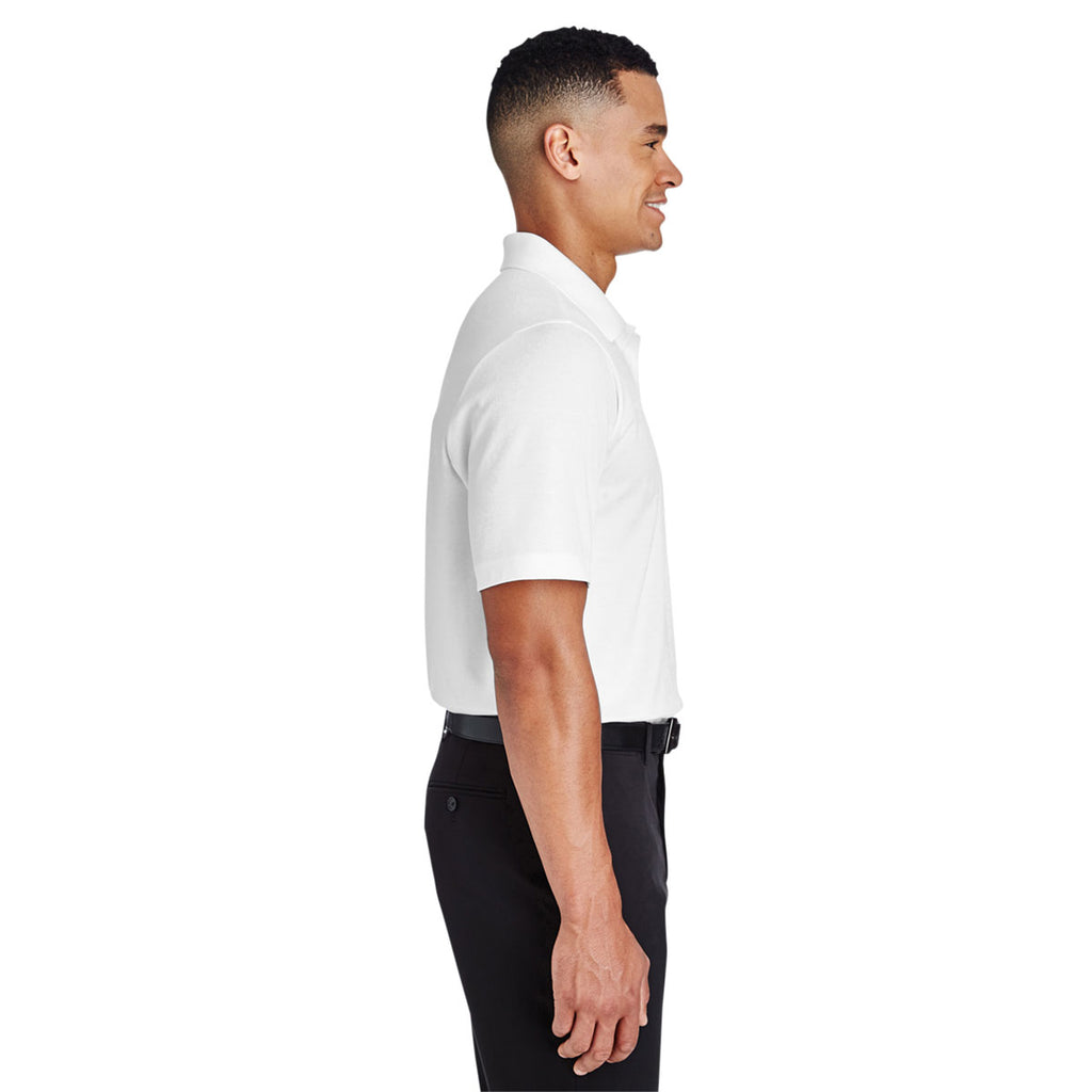 Devon & Jones Men's White CrownLux Performance Polo