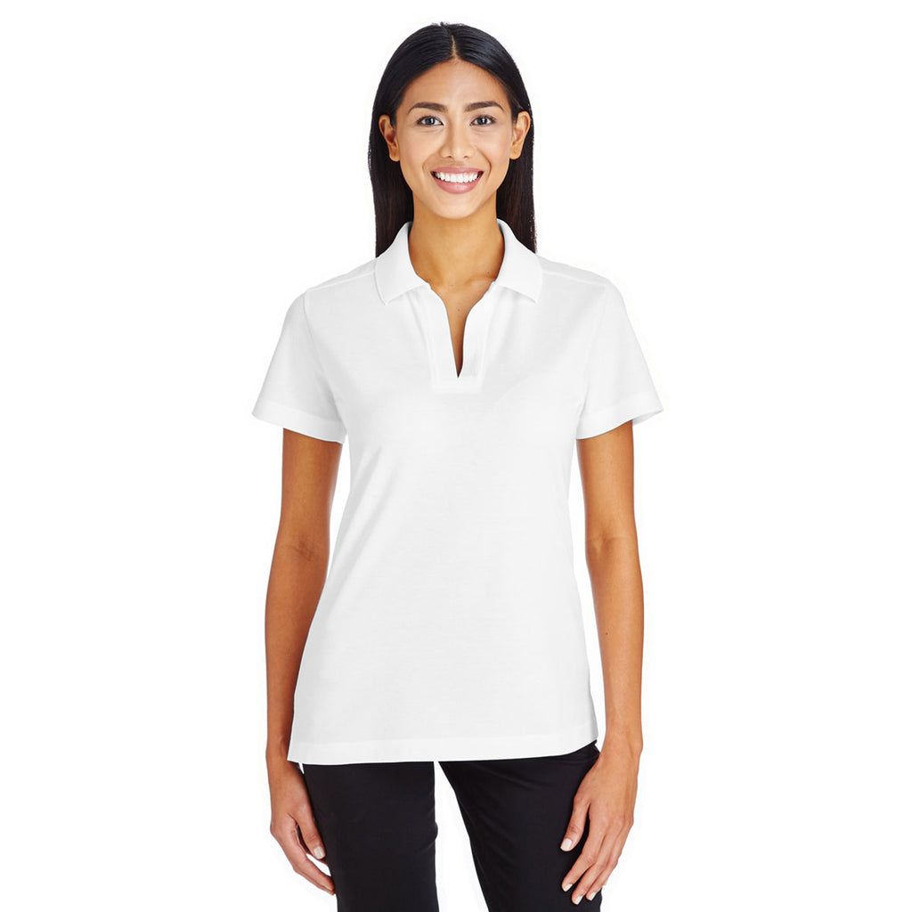 Devon & Jones Women's White CrownLux Performance Polo