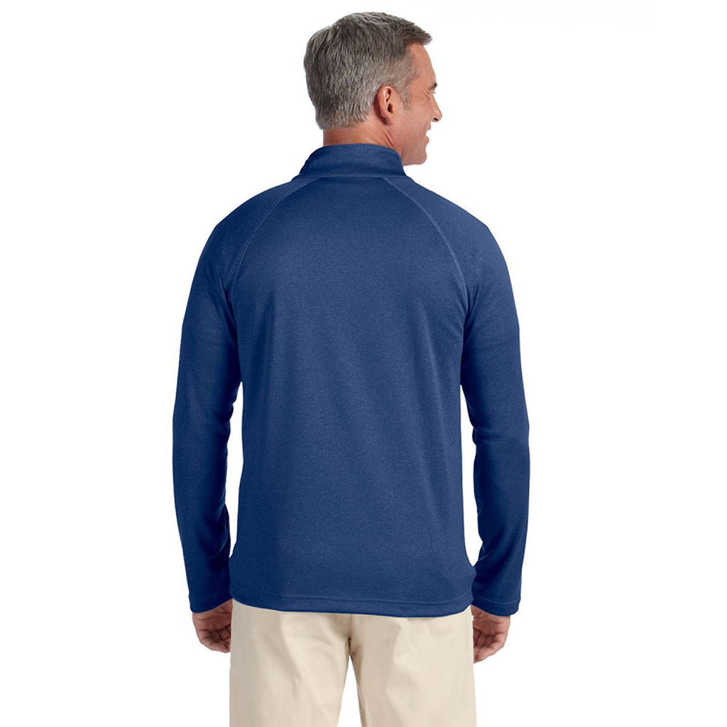 Devon & Jones Men's French Blue Heather Stretch Tech-Shell Compass Full-Zip