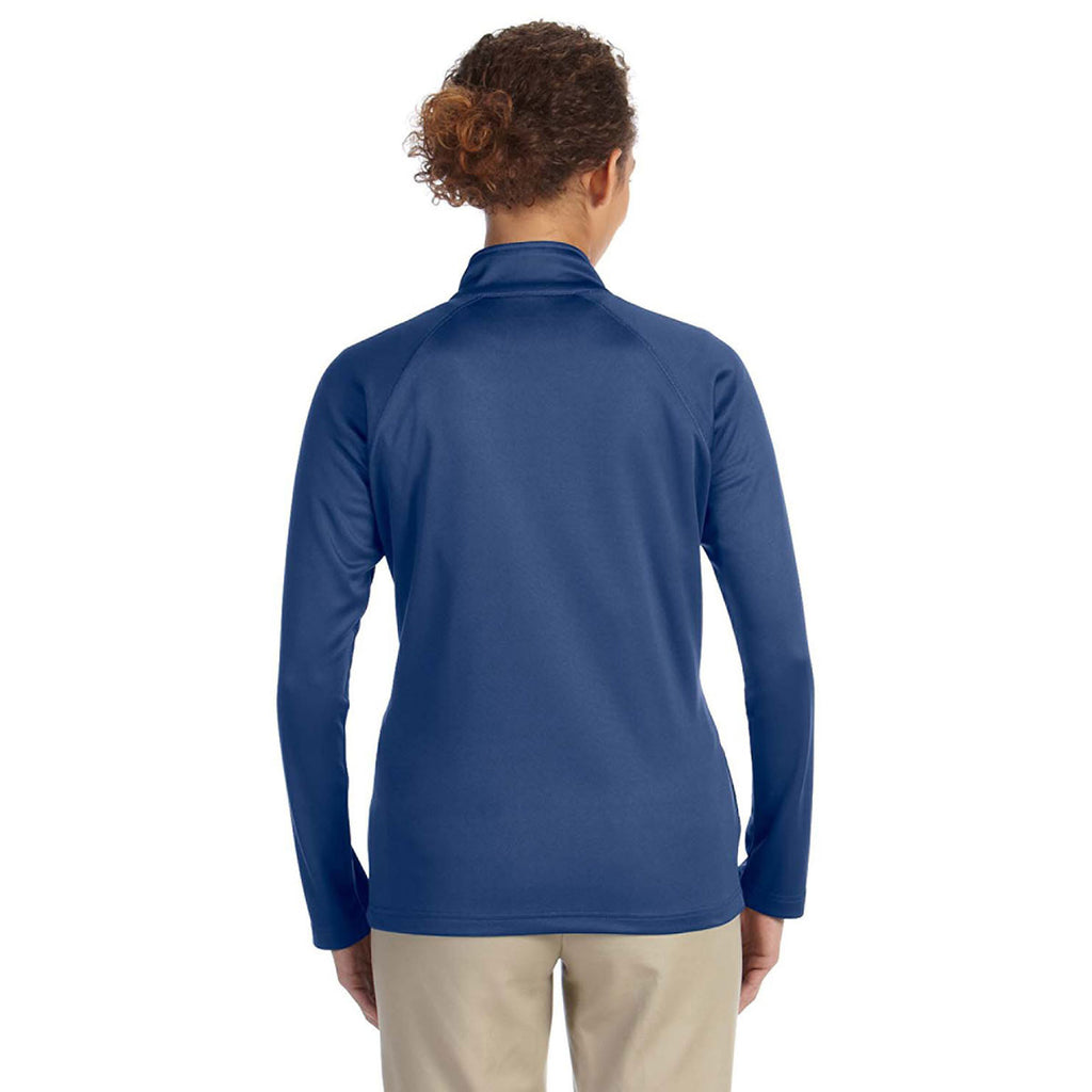 Devon & Jones Women's French Blue Heather Stretch Tech-Shell Compass Full-Zip