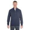 Devon & Jones Men's Navy/Graphite Manchester Fully-Fashioned Quarter-zip Sweater