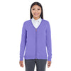 Devon & Jones Women's Grape/Navy Manchester Fully-Fashioned Full-zip Sweater