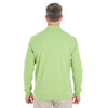 Devon & Jones Men's Lime/Grey Heather/Lime Drytec 20 Performance Quarter-zip