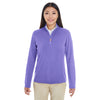 Devon & Jones Women's Grey Purple/Grey Heather/Grey Purple Drytec 20 Performance Quarter-zip