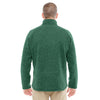Devon & Jones Men's Forest Heather Bristol Sweater Fleece Quarter-Zip