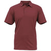 BAW Men's Maroon Solid Spandex Polo