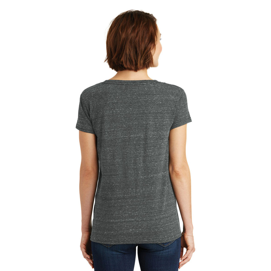 District Women's Black/Grey Cosmic Cosmic Relaxed V-Neck Tee