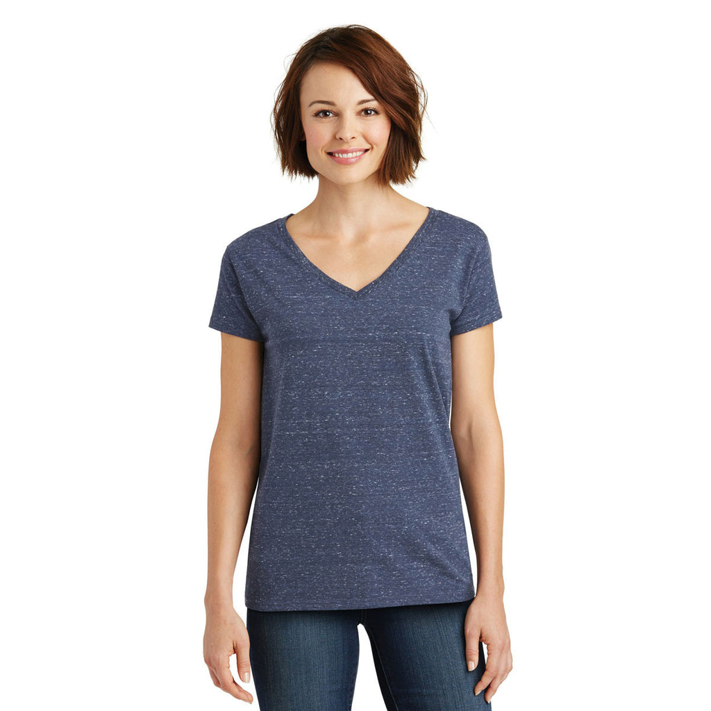 District Women's Navy/Royal Cosmic Cosmic Relaxed V-Neck Tee