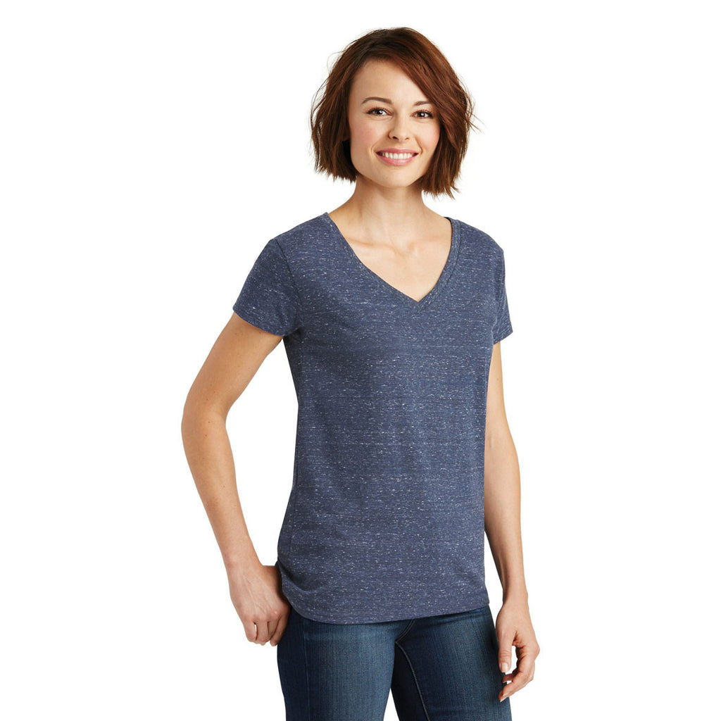District Women's Navy/Royal Cosmic Cosmic Relaxed V-Neck Tee