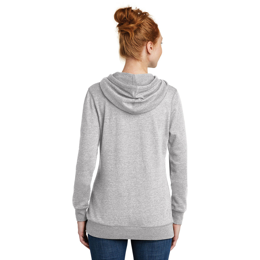 District Women's Heathered Grey Lightweight Fleece Hoodie