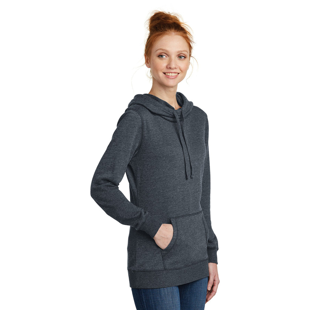 District Women's Heathered Navy Lightweight Fleece Hoodie