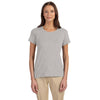 Devon & Jones Women's Grey Heather Perfect Fit Shell T-Shirt