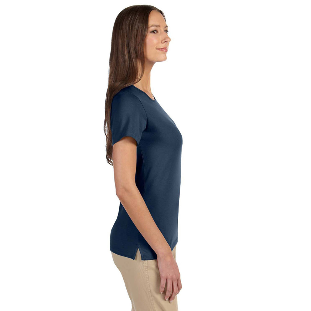 Devon & Jones Women's Navy Perfect Fit Shell T-Shirt