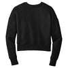 District Women's Jet Black Perfect Weight Fleece Cropped Crew