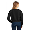 District Women's Jet Black Perfect Weight Fleece Cropped Crew