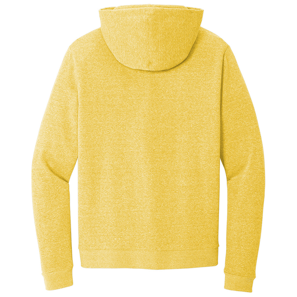 District Unisex Ochre Yellow Heather Perfect Tri Fleece Pullover Hoodie