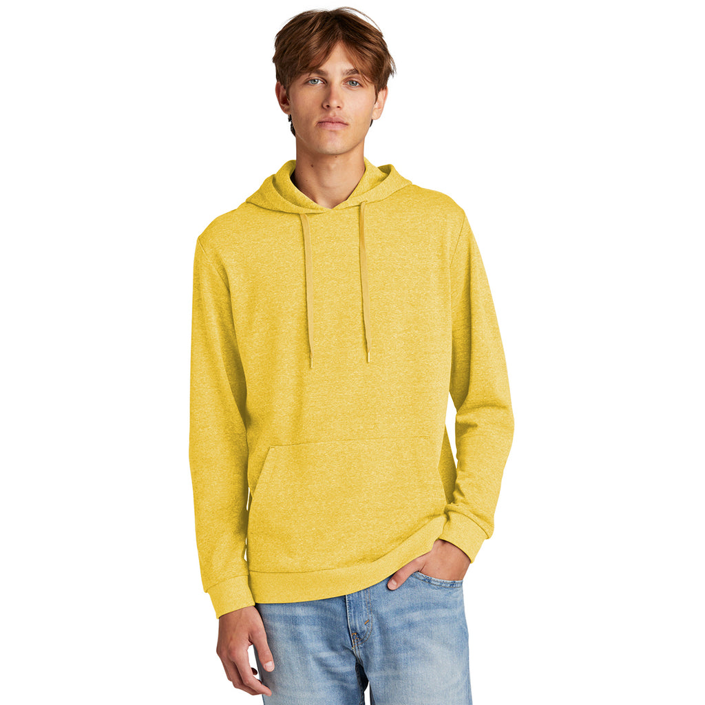 District Unisex Ochre Yellow Heather Perfect Tri Fleece Pullover Hoodie