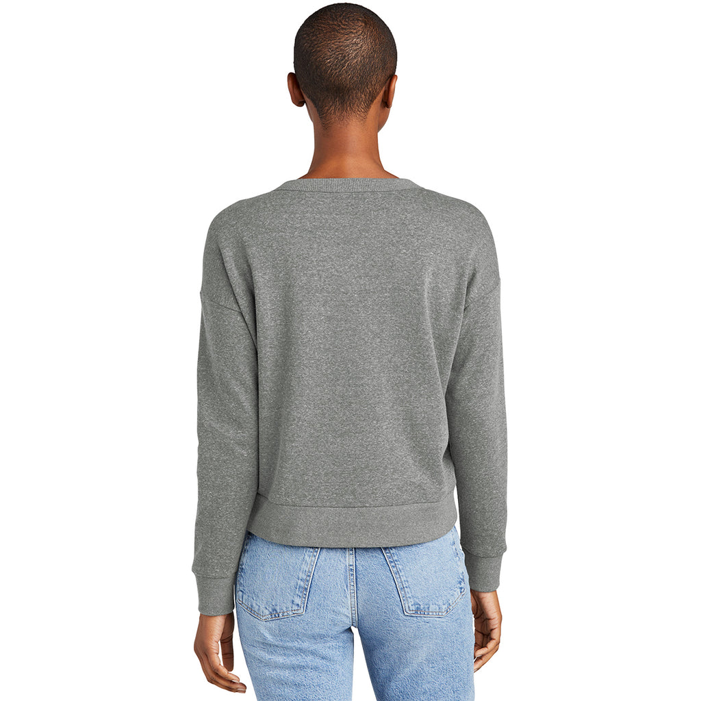 District Women's Heathered Charcoal Perfect Tri Fleece V-Neck Sweatshirt