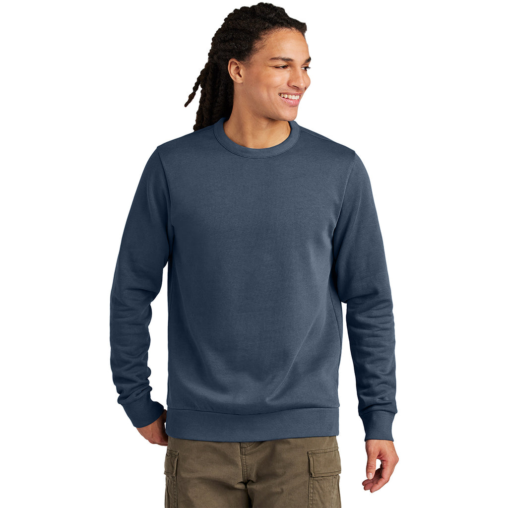 District Men's True Navy Wash Fleece Crew