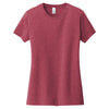 District Women's Heathered Cardinal Very Important Tee