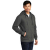 District Men's Charcoal V.I.T. Fleece Full-Zip Hoodie