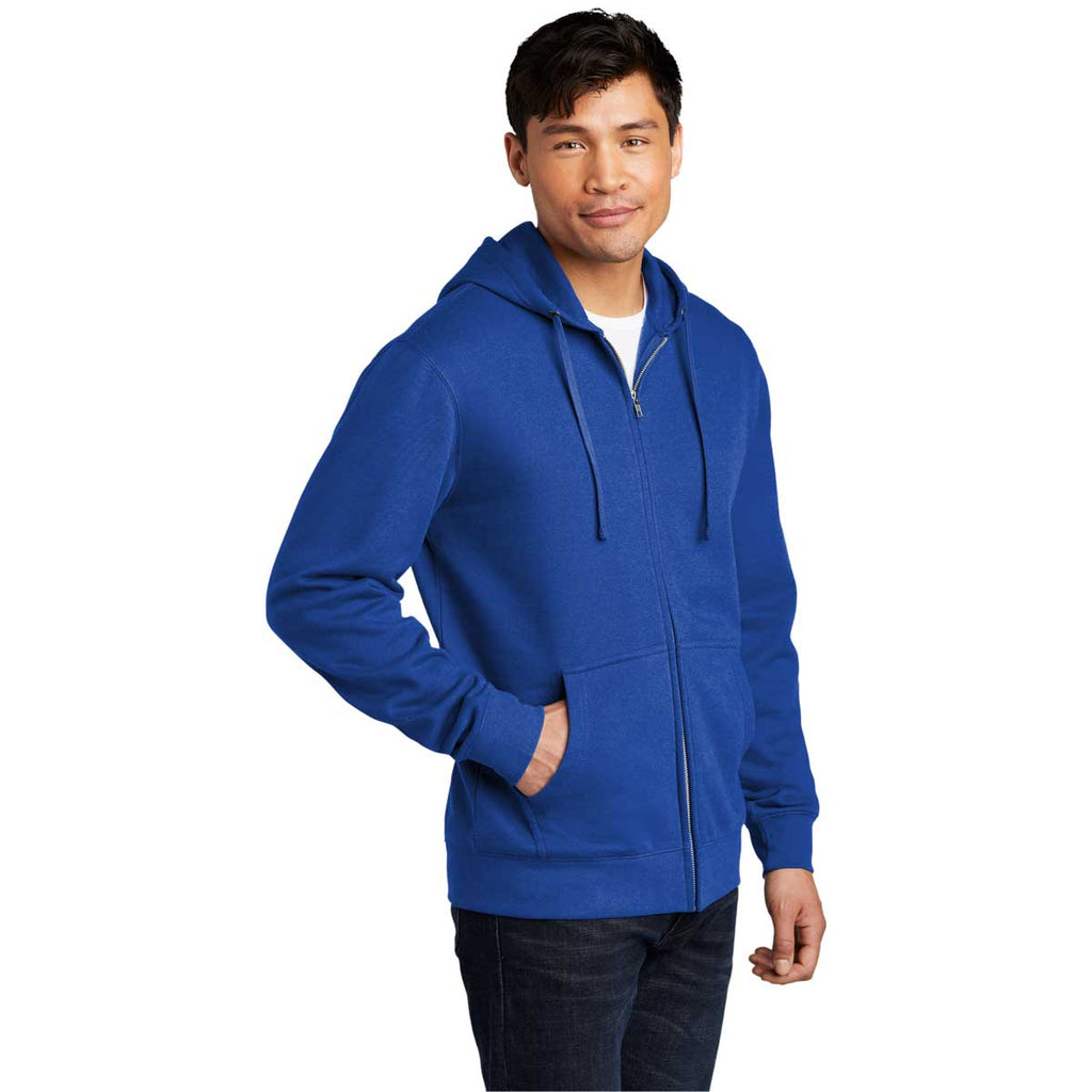 District Men's Deep Royal V.I.T. Fleece Full-Zip Hoodie