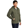 District Men's Heathered Olive V.I.T. Fleece Full-Zip Hoodie