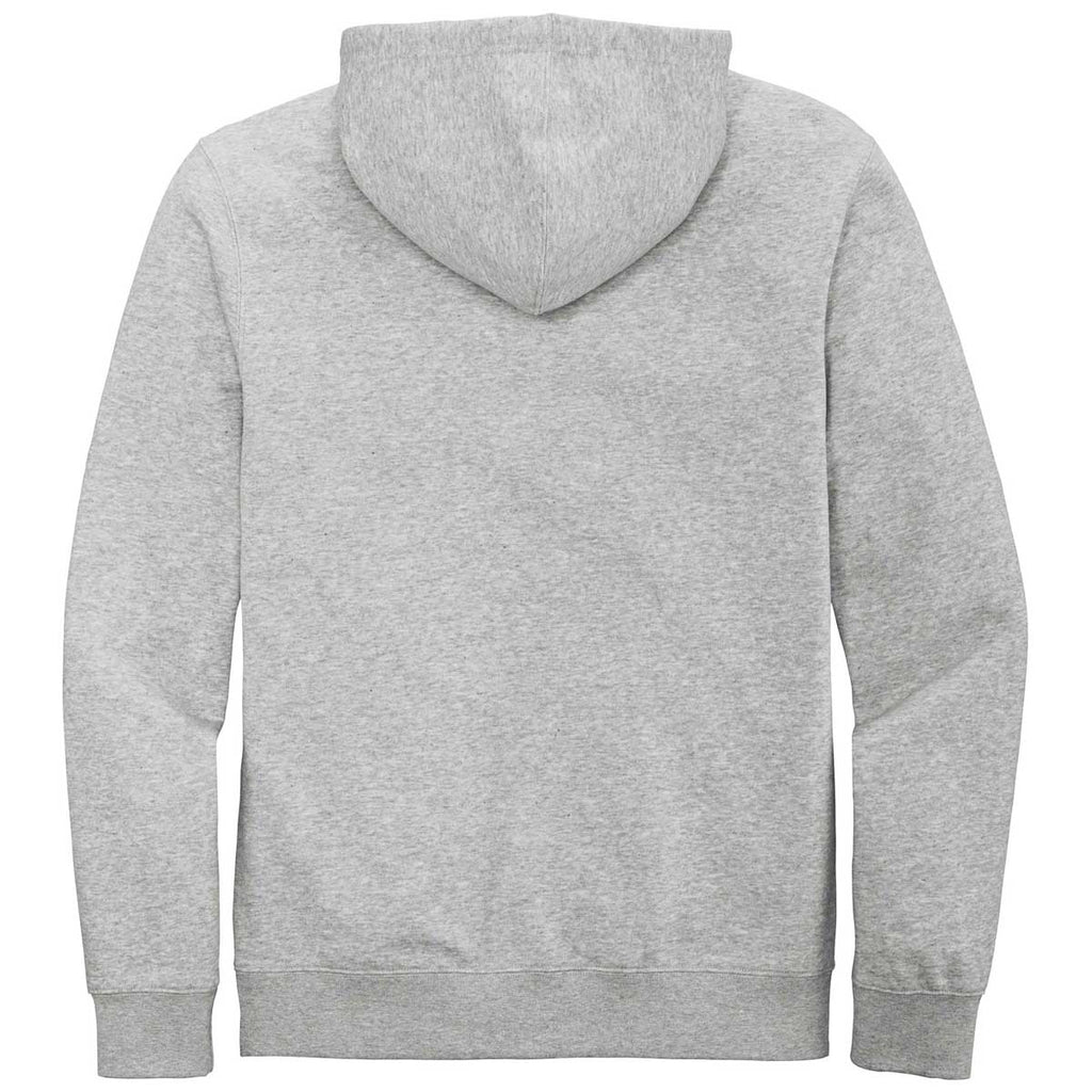 District Men's Light Heather Grey V.I.T. Fleece Full-Zip Hoodie