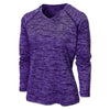 BAW Women's Purple Vintage Heather Dry-Tek Long Sleeve Shirt