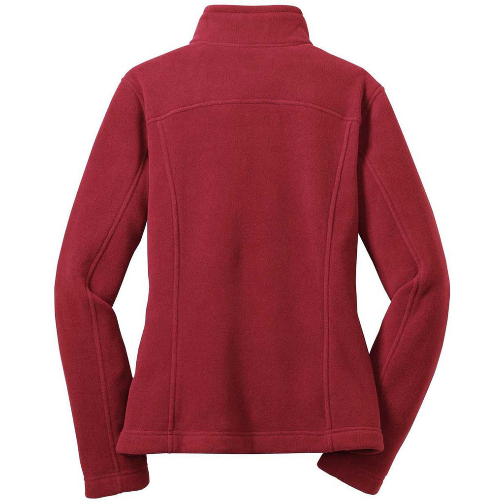 Eddie Bauer Women's Red Rhubarb Full-Zip Fleece Jacket