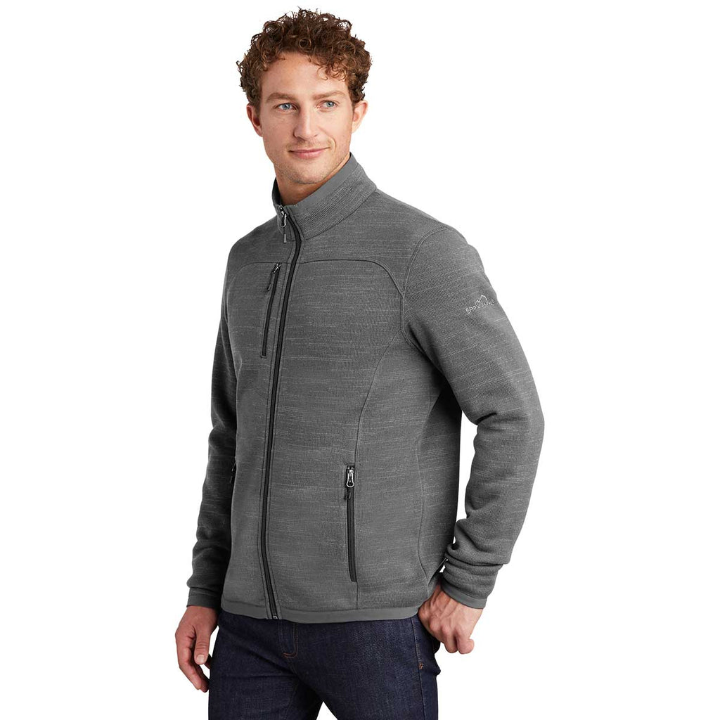 Eddie Bauer Men's Dark Grey Heather Sweater Fleece Full Zip