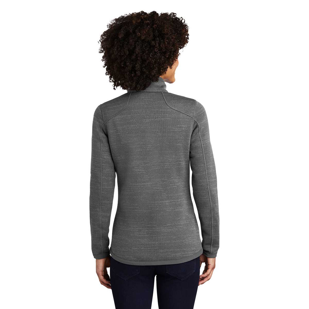 Eddie Bauer Women's Dark Grey Heather Sweater Fleece Full Zip