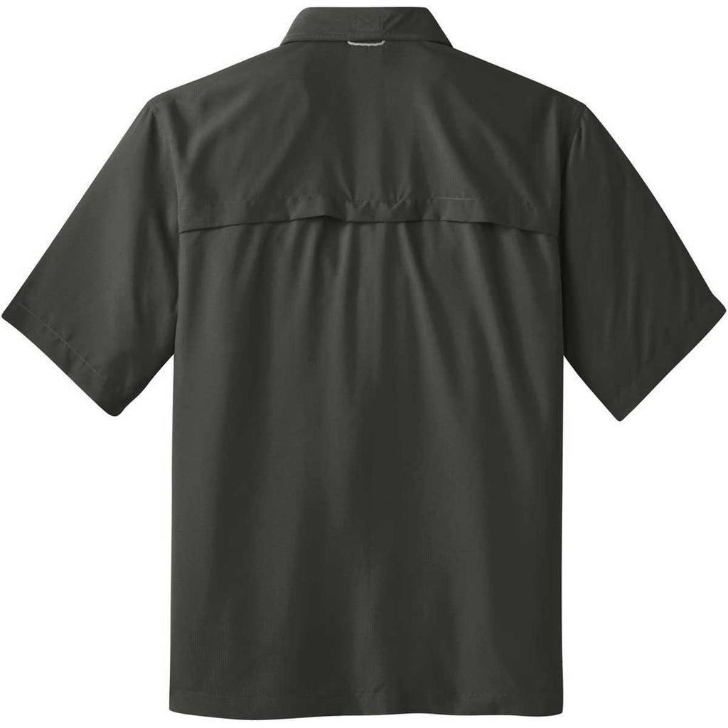 Eddie Bauer Men's Boulder Grey S/S Performance Fishing Shirt