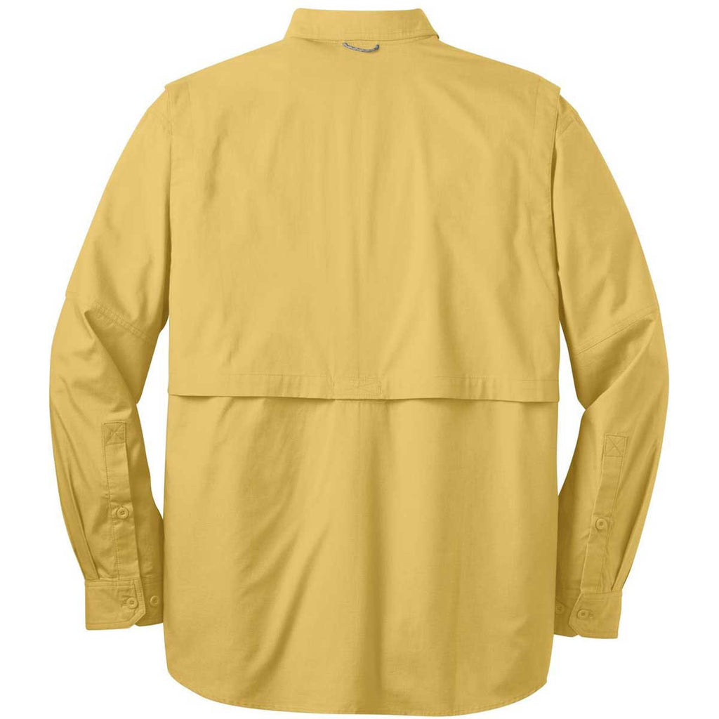 Eddie Bauer Men's Goldenrod Yellow L/S Fishing Shirt
