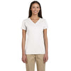 Econscious Women's White Organic Cotton Short-Sleeve V-Neck T-Shirt