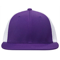 Pacific Headwear Purple/White/Purple Premium M2 Performance Trucker FlexFit Cap